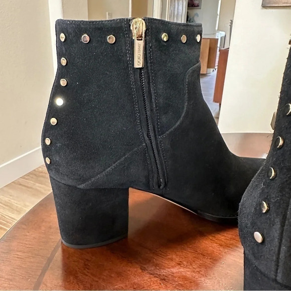Jimmy Choo ‘Melvin’ Studded Black Suede Booties - Size 11 - NWT - Picture 4 of 17